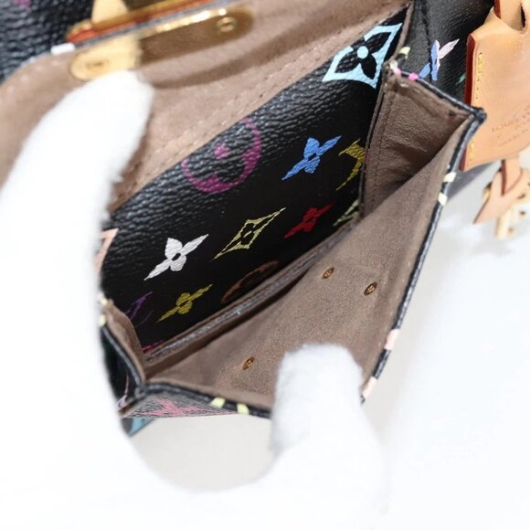 LOUIS VUITTON Monogram Multicolor Speedy 30 Hand Bag Black M92642 Auth 115220V - Picture 13 of 16